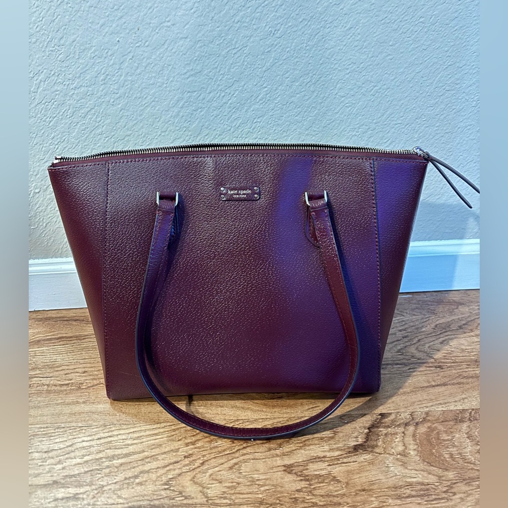Kate Spade Deep Burgundy Laptop Tote